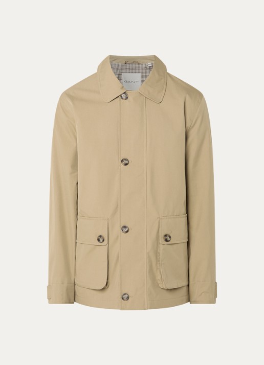 Gant Mantel met klepzakken - voorkant 3 taupe