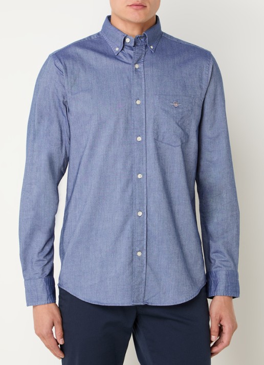 Gant Oxford regular fit overhemd met logoborduring