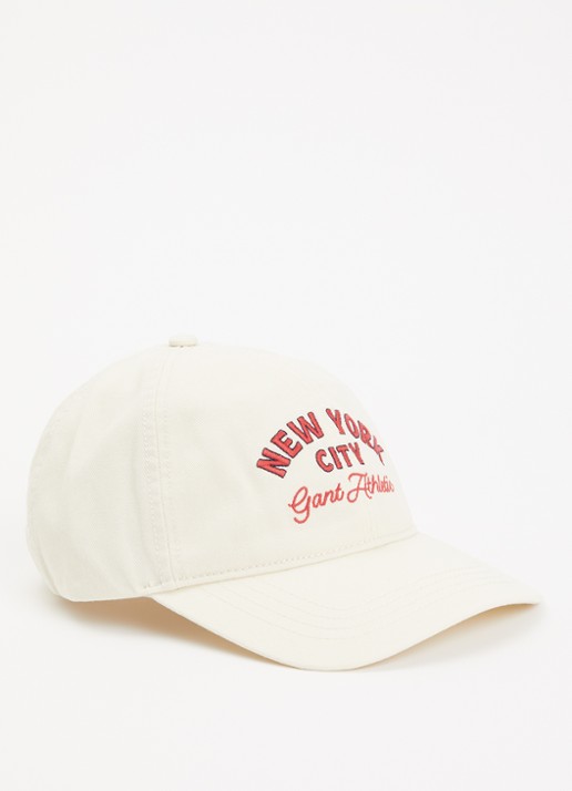 Gant Pet met borduring - voorkant creme