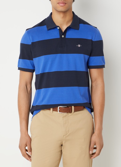 Gant Polo van piqué katoen met streepprint