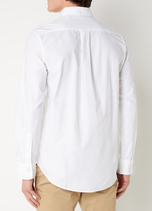 Gant Reg Oxford regular fit overhemd met borstzak  - achterkant wit