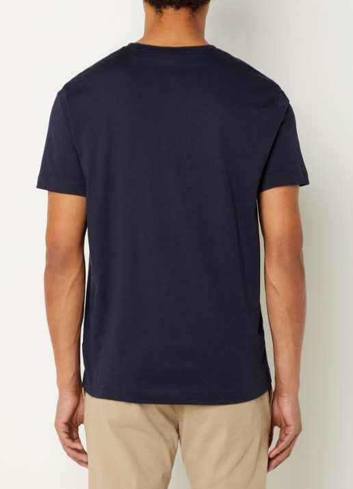 Gant Reg Shield t-shirt met logo - achterkant 2 donkerblauw