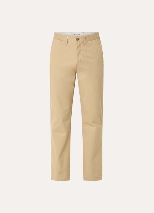 Gant Regular fit chino met steekzakken - voorkant camel