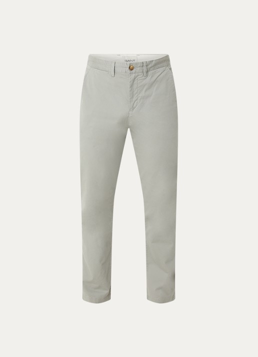 Gant Regular fit chino met steekzakken - voorkant 2 lichtgrijs