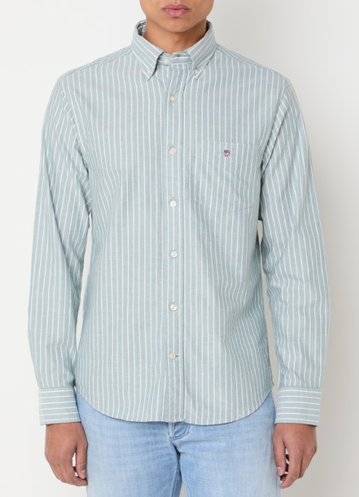 Gant Regular fit overhemd met streepprint en borstzak
