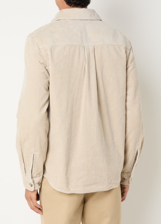 Gant Regular fit overshirt van corduroy met borstzakken - achterkant 4 creme
