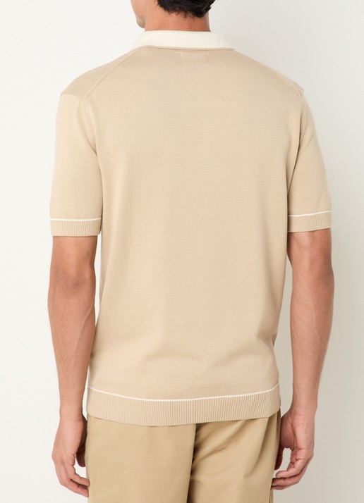 Gant Regular fit polo met logo - achterkant 3 beige