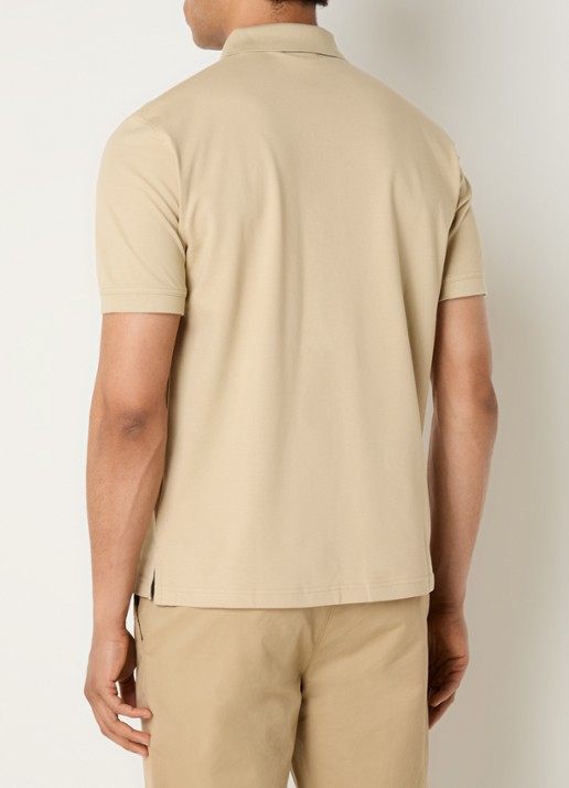 Gant Regular fit polo met logoborduring - achterkant beige