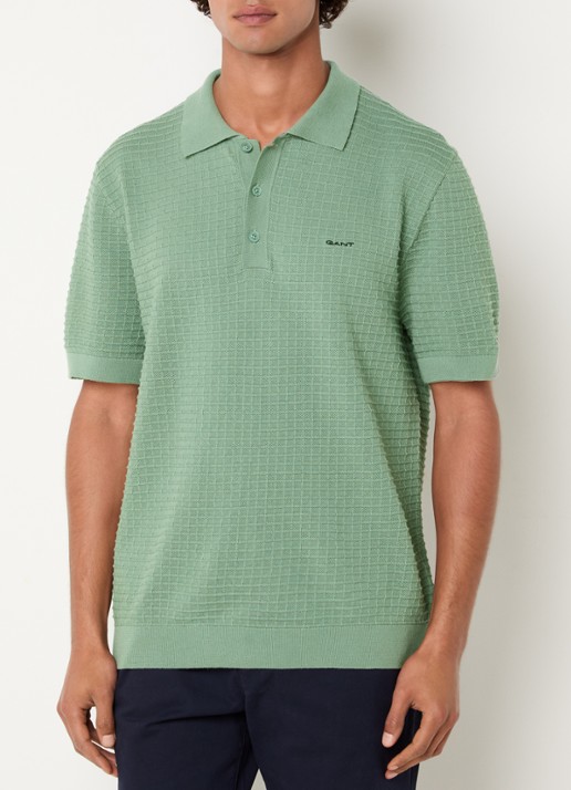 Gant Regular fit polo met structuur
