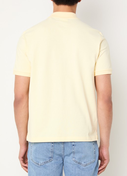 Gant Regular fit polo van piqué katoen met logo - achterkant 3 lichtgeel
