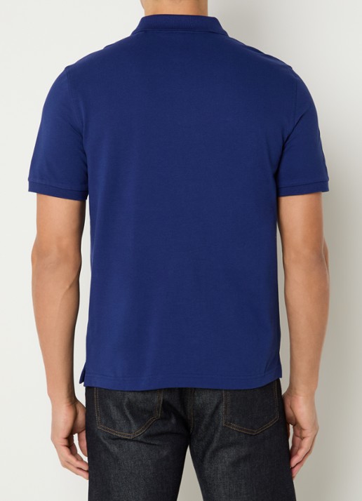 Gant Regular fit polo van piqué katoen met logo - achterkant 2 donkerblauw
