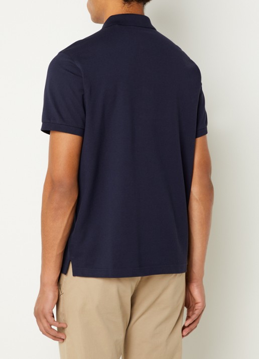 Gant Regular fit polo van piqué katoen met logo - achterkant donkerblauw