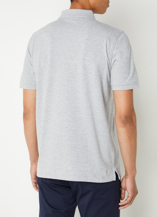 Gant Regular fit polo van piqué katoen met logoborduring - achterkant lichtgrijs