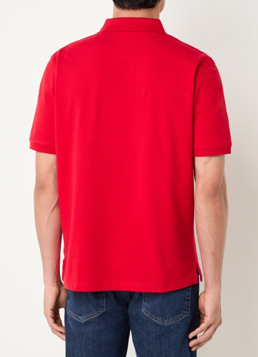 Gant Regular fit polo van piqué katoen met logoborduring - achterkant rood
