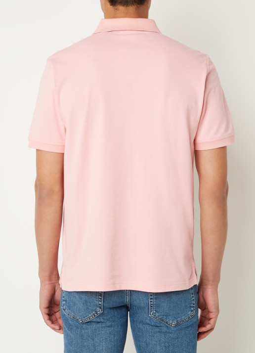 Gant Regular fit polo van piqué katoen met logoborduring - achterkant 4 zalmroze