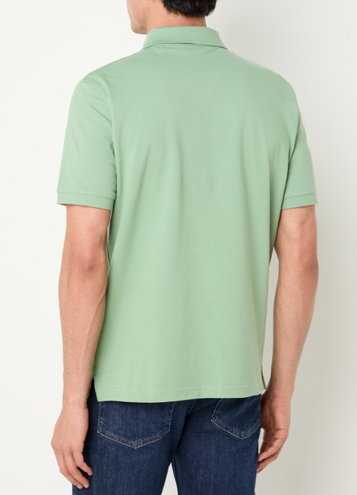 Gant Regular fit polo van piqué katoen met logoborduring - achterkant lichtgroen