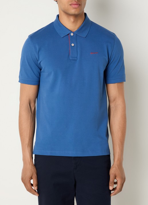Gant Regular fit polo van piqué katoen met logoborduring