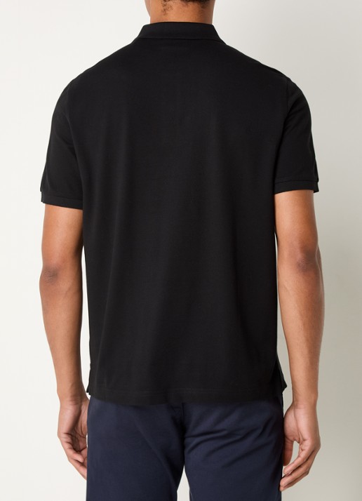 Gant Regular fit polo van piqué katoen met logoborduring - achterkant zwart