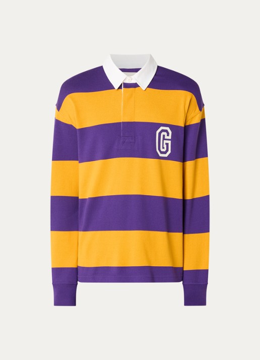 Gant Rugger regular fit polo met logo- en backprint - voorkant orange