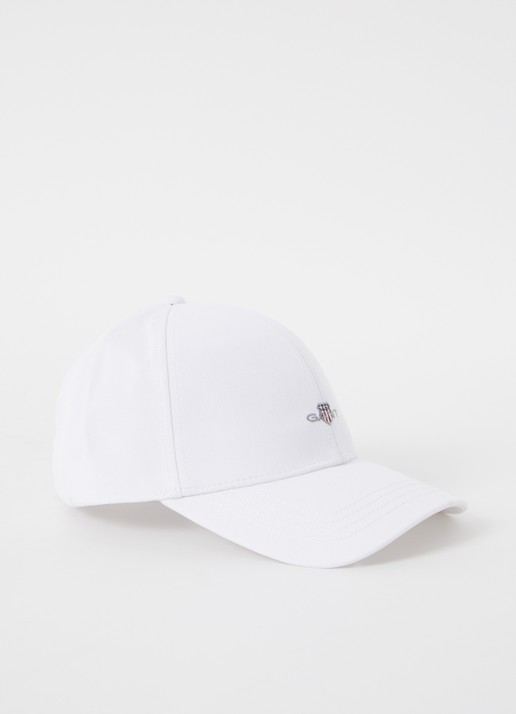 Gant Shield pet met logoborduring - voorkant 2 wit