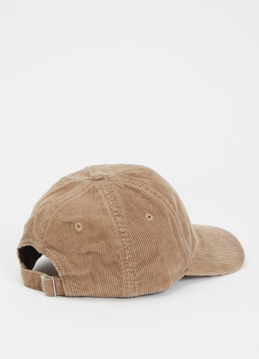 Gant Shield pet met  van corduroy met logoborduring - detail 2 lichtbruin