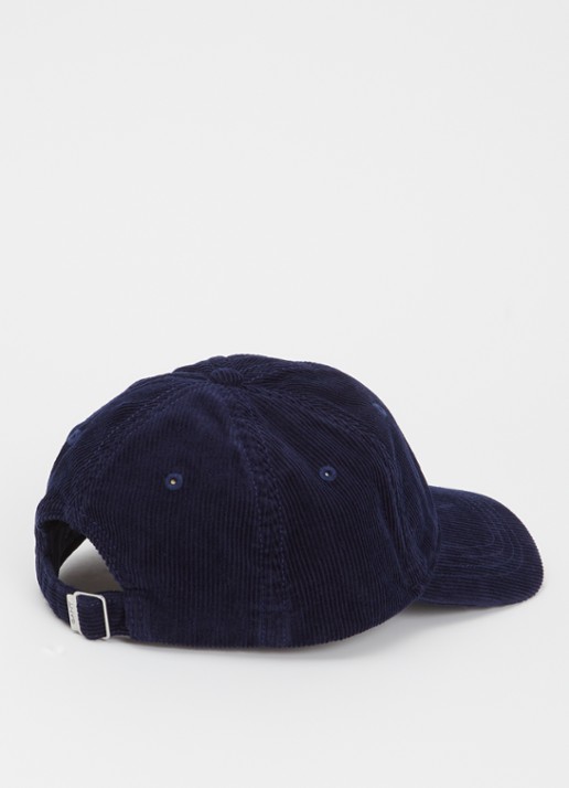 Gant Shield pet met  van corduroy met logoborduring - detail donkerblauw
