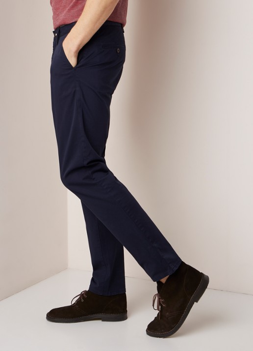 Gant Slim fit chino van katoen - detail 2 donkerblauw