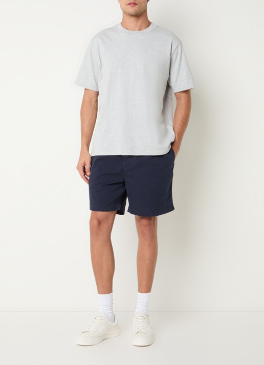Gant Straight fit korte broek met steekzakken - voorkant 2 blauw