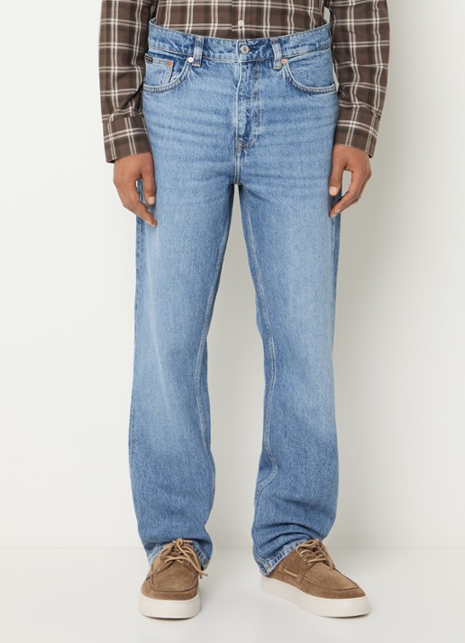 Gant Straight leg jeans met lichte wassing - detail 3 indigo