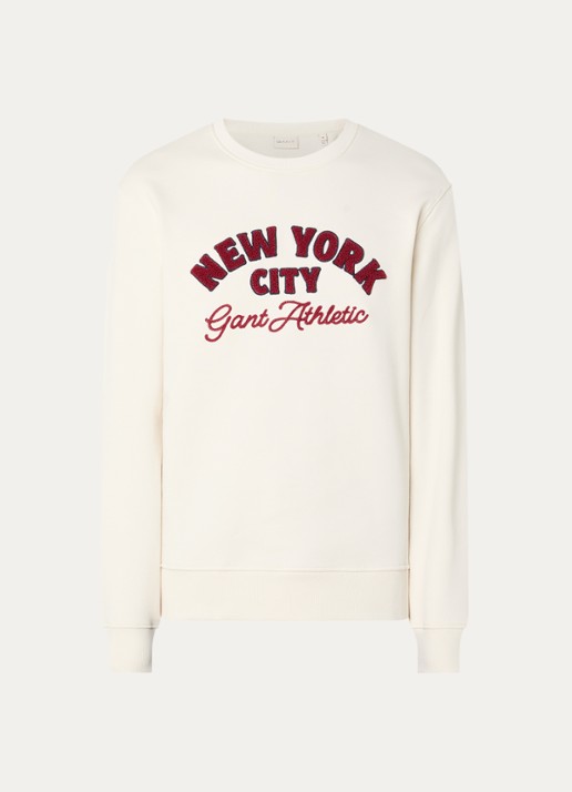 Gant Sweater met borduring - voorkant 2 creme