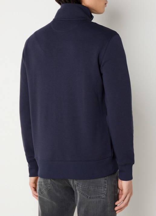 Gant Sweatvest met logo - achterkant 2 donkerblauw