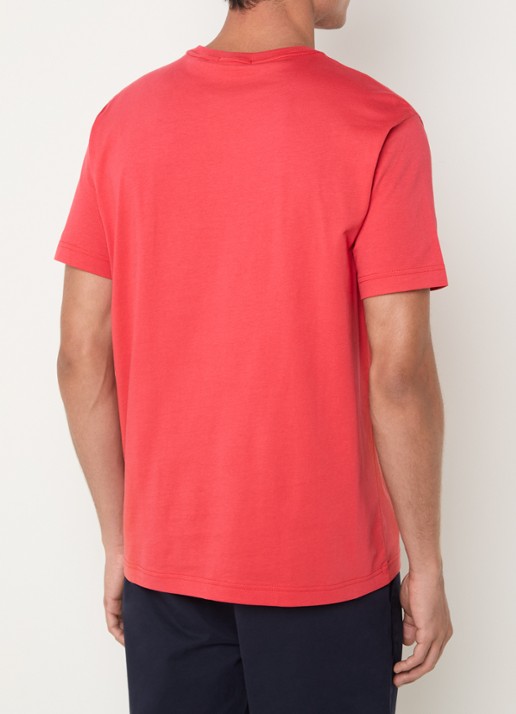 Gant T-shirt met logoborduring - achterkant 3 rood