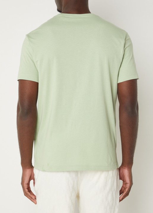 Gant T-shirt met logoborduring - achterkant 4 lindegroen