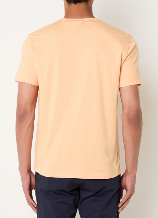 Gant T-shirt met logoborduring - achterkant 4 lichtoranje