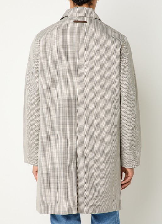 Gant Trenchcoat met ruitdessin en steekzakken - achterkant 4 beige