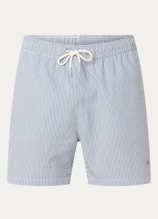 Gant Zwemshorts met streepprint en steekzakken - voorkant 2 indigo
