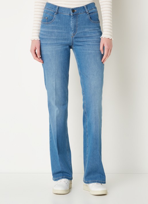 Gardeur High waist flared jeans met medium wassing