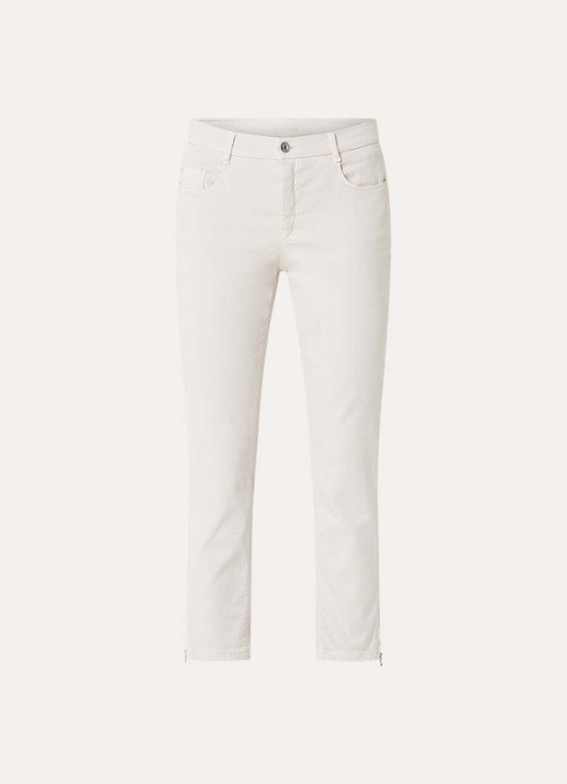 Gardeur Hose mid waist slim fit jeans met gekleurde wassing - voorkant 4 beige