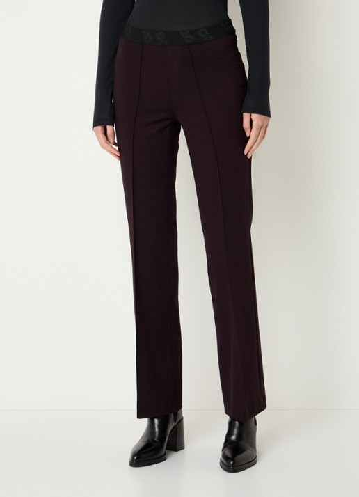 Gardeur Mid waist flared pantalon met stretch