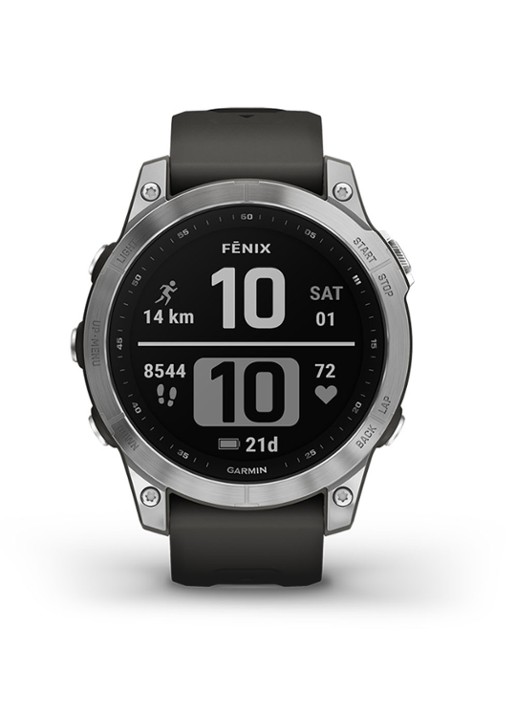 Garmin Fenix 7 smartwatch 47 mm - voorkant grijs