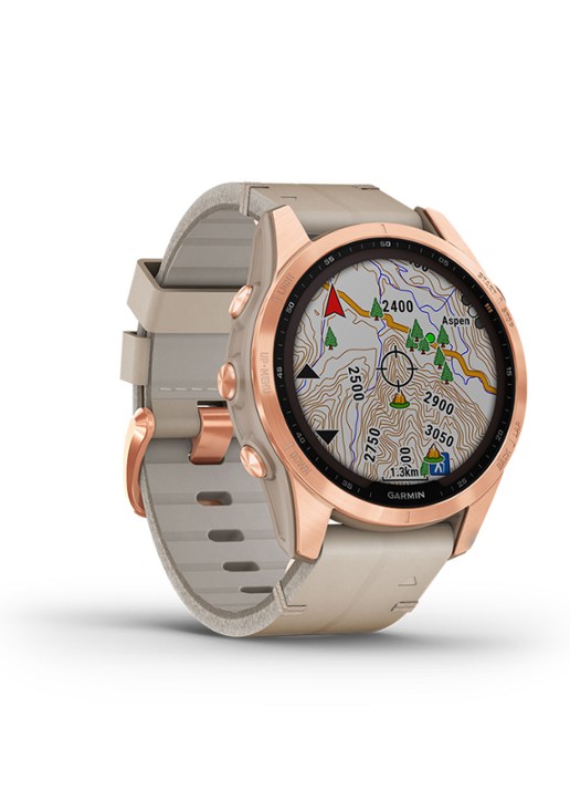 Garmin Fenix 7S Sapphire Solar smartwatch 42 mm - detail 2 roségoud