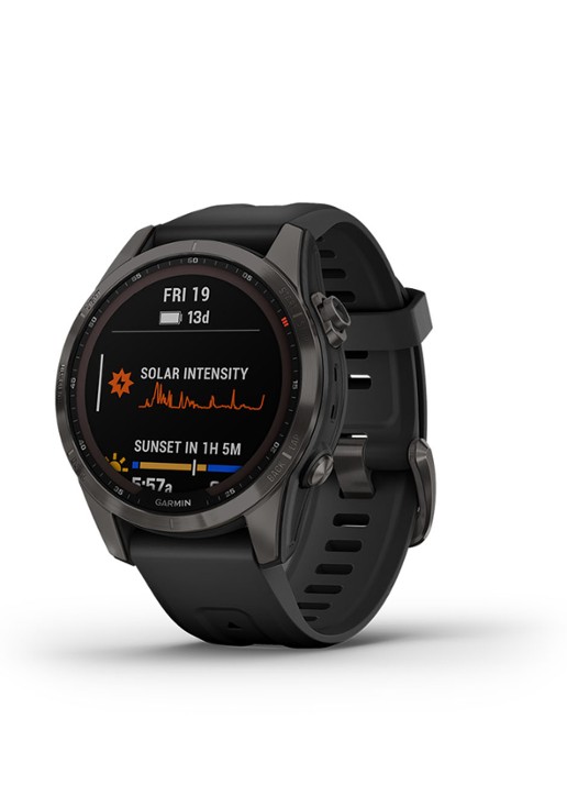 Garmin Fenix 7S Sapphire Solar smartwatch 42 mm - voorkant 2 antraciet