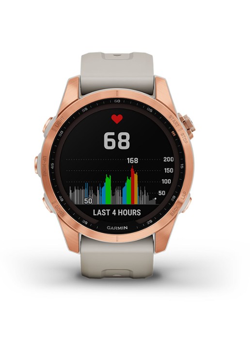 Garmin Fenix 7S Solar smartwatch 42 mm - detail 4 roségoud