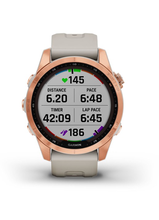 Garmin Fenix 7S Solar smartwatch 42 mm - detail 5 roségoud