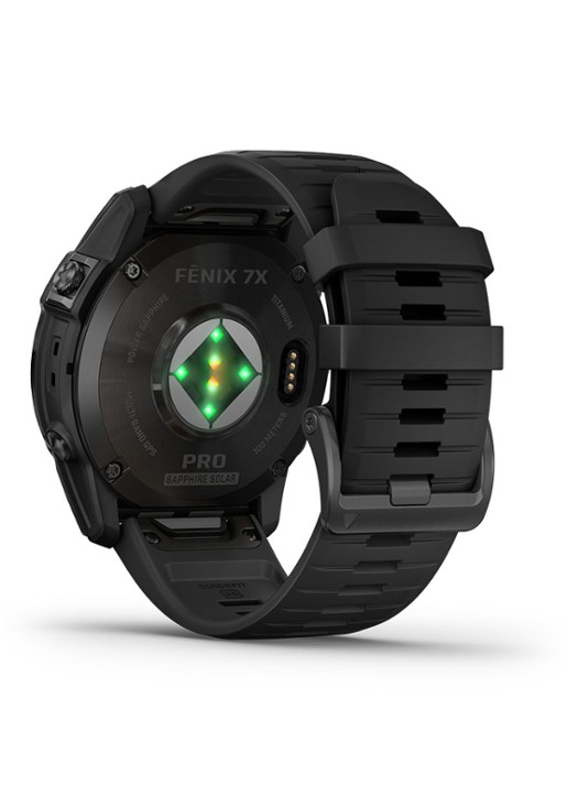 Garmin Fenix 7X Pro Sapphire Solar horloge 51 mm met saffierglas - detail zwart
