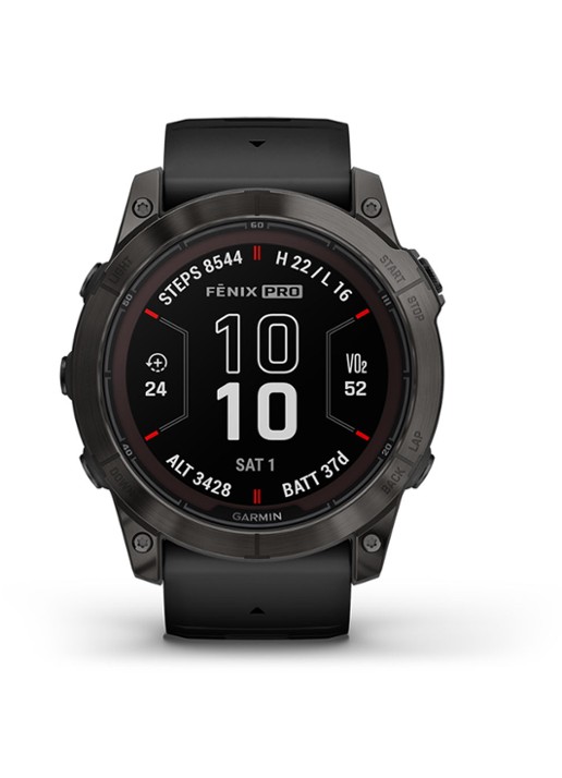 Garmin Fenix 7X Pro Sapphire Solar horloge 51 mm met saffierglas - voorkant 6 zwart