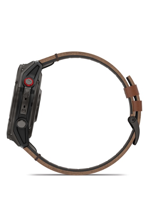 Garmin Fenix 8 Pro LTE smartwatch 51 mm, Saffierglas, Titanium met siliconen en lederen band - detail 6 zwart