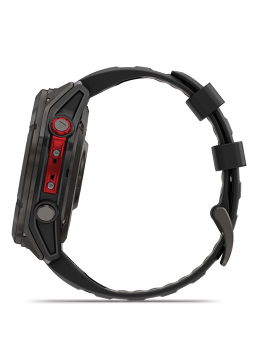 Garmin Fenix 8 Pro Microled LTE smartwatch 51 mm, Saffierglas, Titanium met siliconen band - detail 5 antraciet