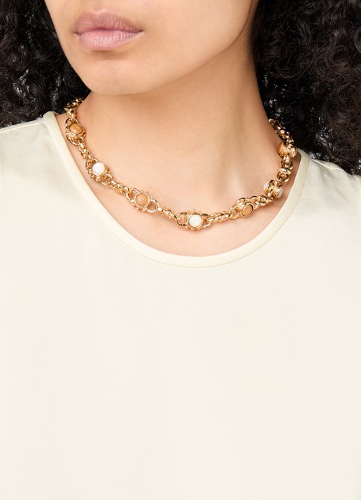 Gas Bijoux Amarante schakelketting verguld - voorkant 5 goud