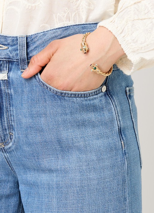 Gas Bijoux Amarante Torsade bangle verguld - voorkant 2 goud
